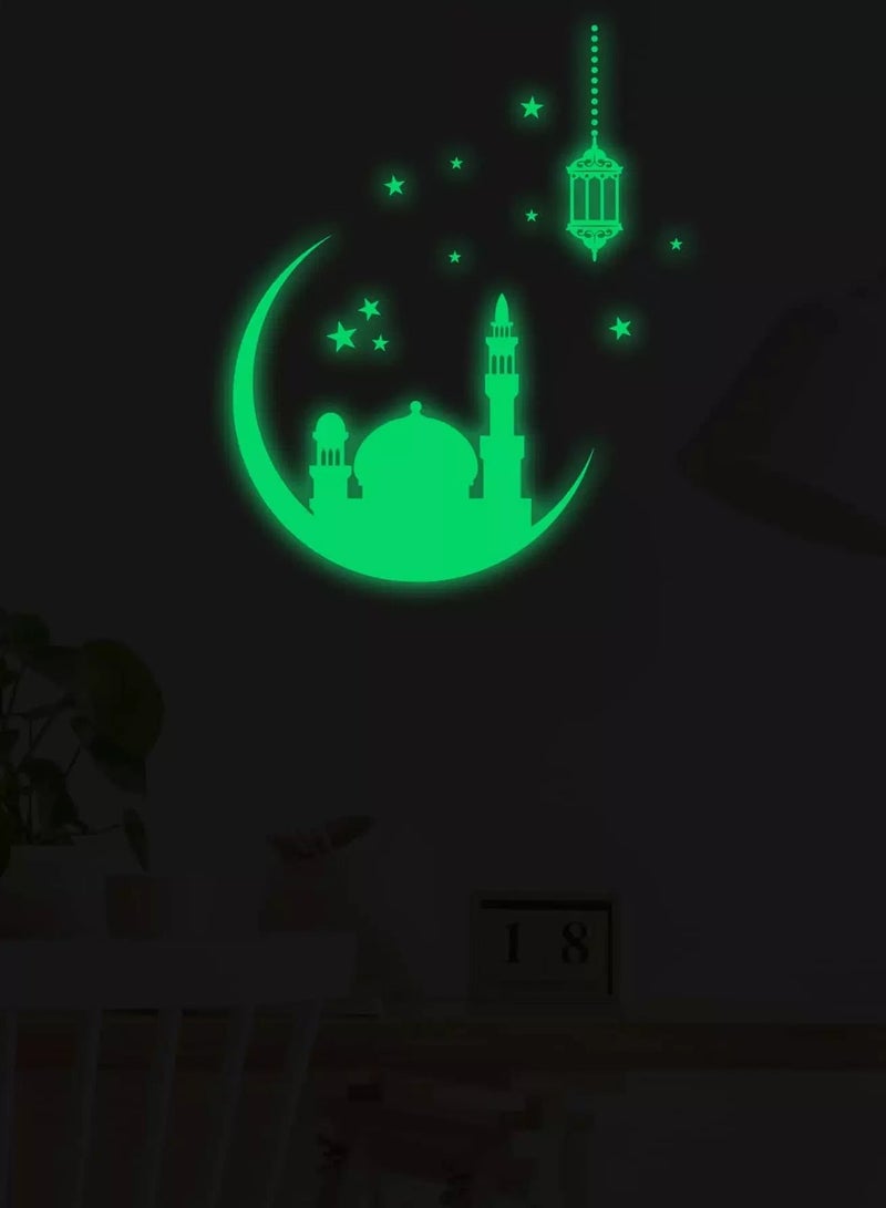 ملصق رمضان متوهج بطبعة قلعة  - Image 1