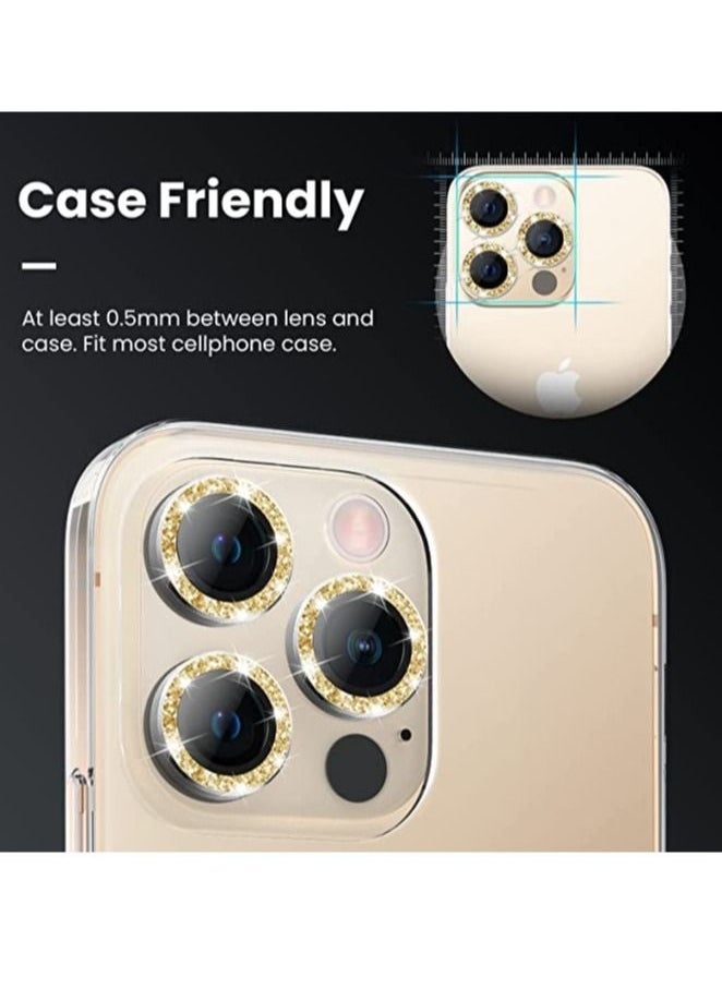 JAJEEK iPhone 13 Pro - iPhone 13 Pro Max Camera Lens Protector, 9H Tempered Glass Camera Cover Screen Protector Metal Individual Ring for iPhone 13Pro 6.1 inch iPhone 13 ProMax 6.7 inch 2021  - Image 2
