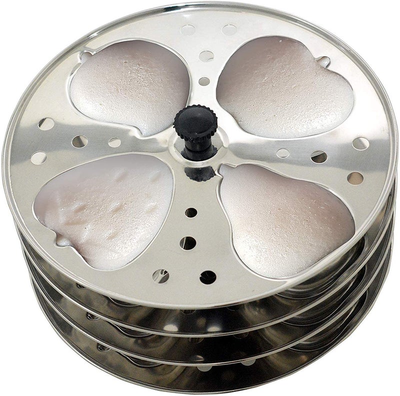 Marwall Stainless Steel 4 Layer Fruit Shaped Idli Plate and Stand - Image 2
