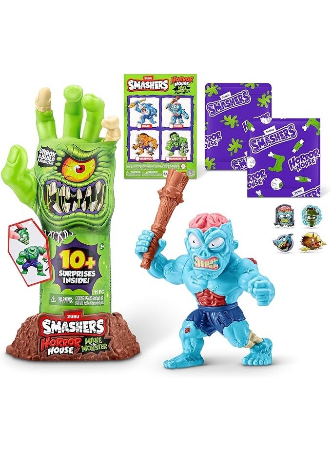 زورو Smashers Horror House Dissect Skeleton Hand Playset with Over 10 Surprises, Build and Create Monster Figures, Slime, Collectible Toys for Kids, Mix and Match Parts for Spooky Creature Fun - Image 5