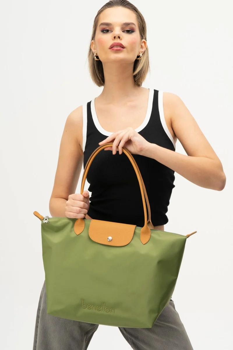 UNITED COLORS OF BENETTON Benetton Women's Handbag Green-Camel BNT1355