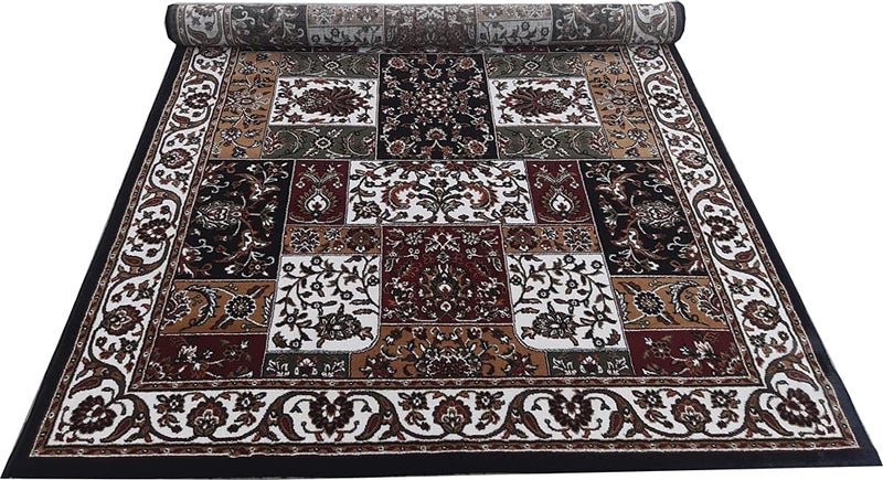 ATM CARPET سجادة إيه تي إم - المظهر الجديد لسجادة الحرير الكشميري - ديكور غرفة المعيشة وغرفة النوم والمكتب - مستورد من الولايات المتحدة الأمريكية - علامة تجارية موثوقة - الحجم 2X6 قدم - اللون الأسود 60 سم × 180 سم - Image 3