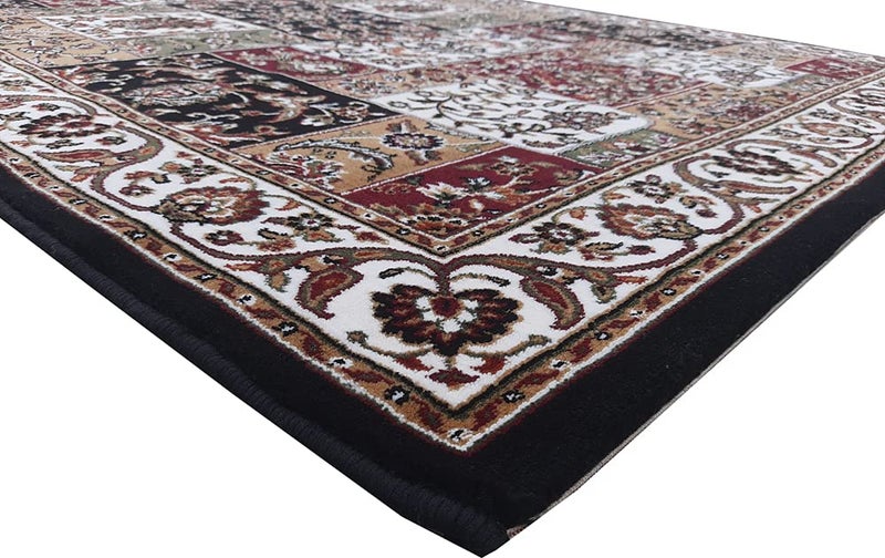 ATM CARPET سجادة إيه تي إم - المظهر الجديد لسجادة الحرير الكشميري - ديكور غرفة المعيشة وغرفة النوم والمكتب - مستورد من الولايات المتحدة الأمريكية - علامة تجارية موثوقة - الحجم 2X6 قدم - اللون الأسود 60 سم × 180 سم - Image 2