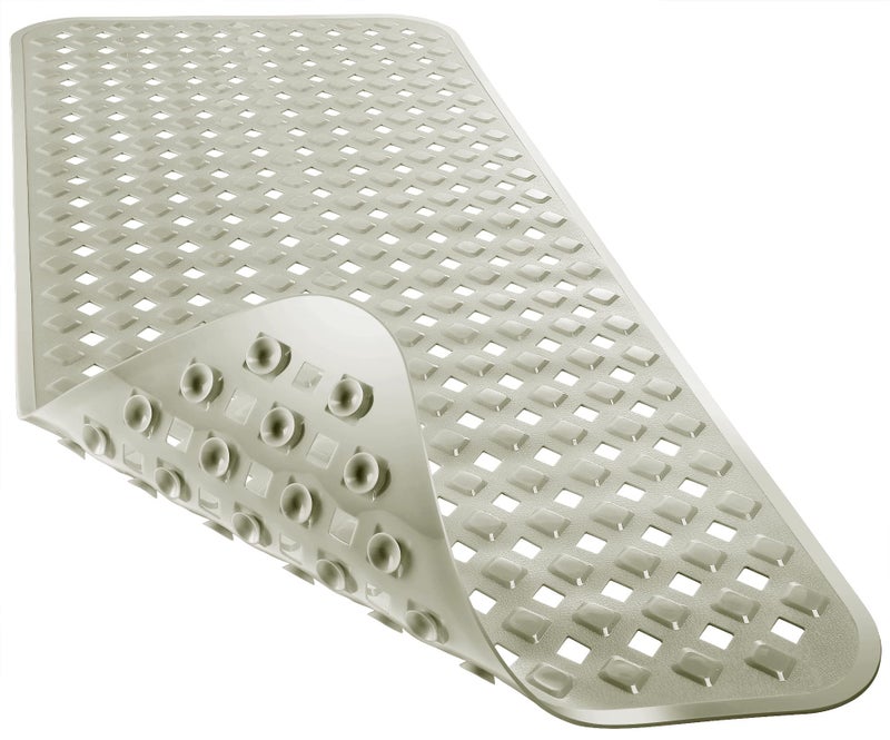 Yimobra Yimobra Bathtub Mat Non Slip 345x155 Inch Long Shower Mat with Drain Holes Suction Cups Bath Mats for Inside Shower Machine Washable BPA Latex Phthalate Free Camel