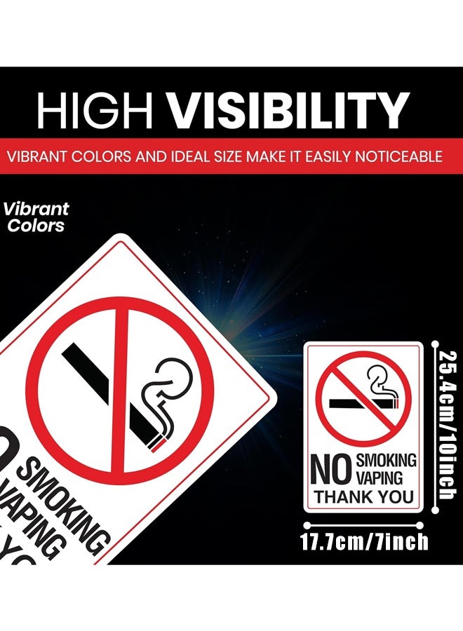 6PCS 7x10 Inch Self Adhesive Laminated No Smoking No Vaping Vinyl Stickers - Image 2