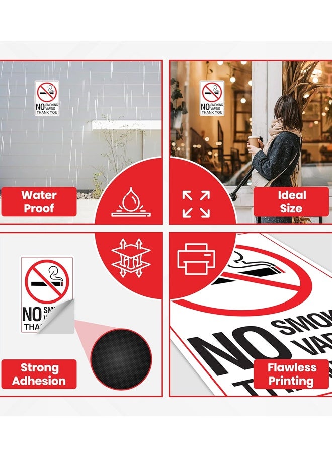 6PCS 7x10 Inch Self Adhesive Laminated No Smoking No Vaping Vinyl Stickers - Image 4