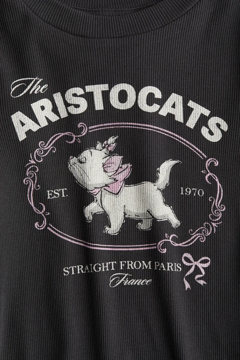 H&M Print-motif jersey top