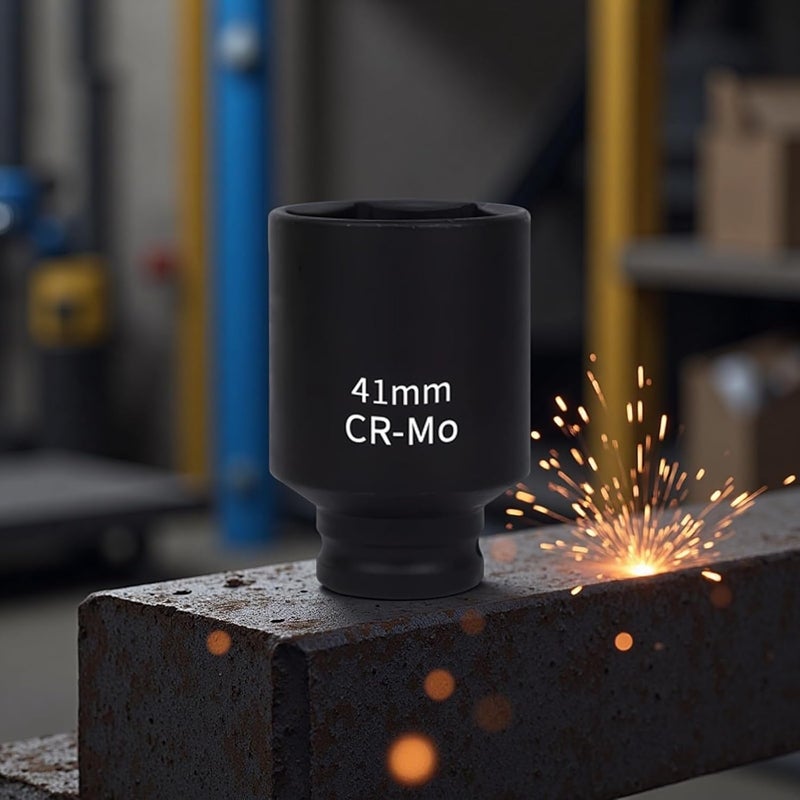 1/2 Inch Drive 41Mm Impact Socket, Cr-Mo Alloy Steel, 6-Point Hex, 3.1 in Height, Socket, Corrosion-Resistant for Electric Wrenches - Image 5