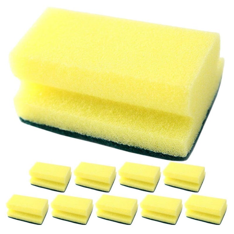 Scratch Resistant Dish Scrub Sponges 10PCS Multi Functional Kitchen Cleaning Pads - Image 2