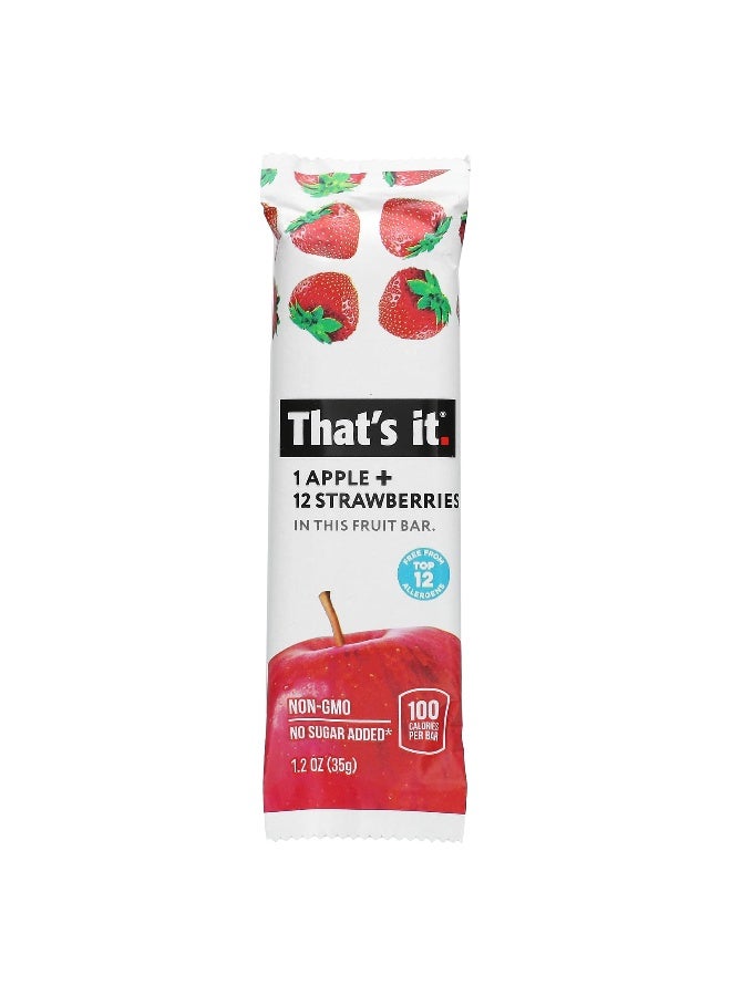 That's it. That's It, Fruit Bar, Apple + Strawberries, 5 Bars, 1.2 oz (35 g) Each (Packaging may vary) - Image 3