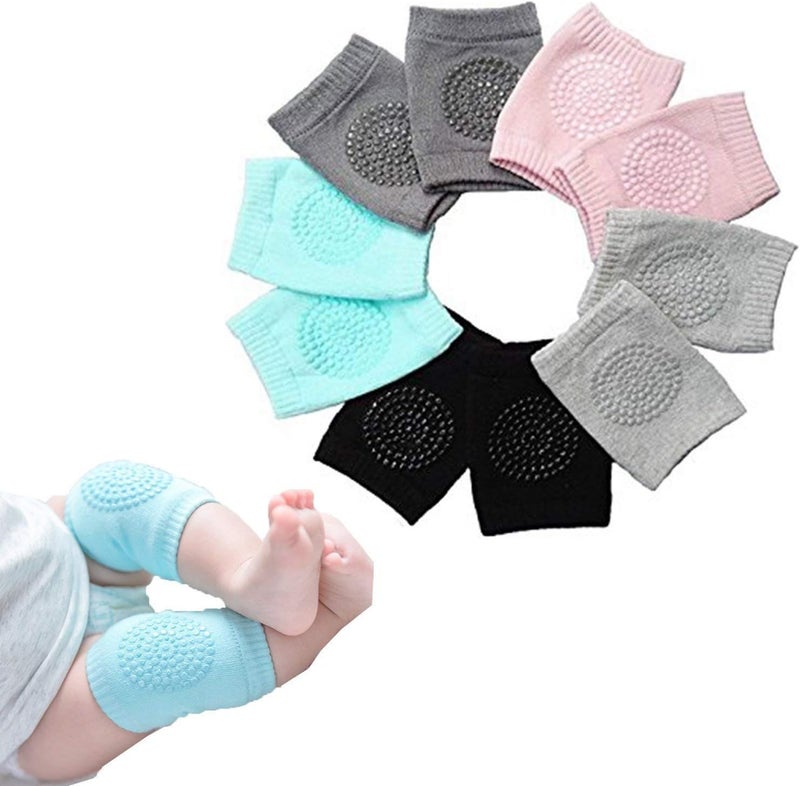 Bosoner Baby Knee Pads, Knee Protector with Anti Slip Crawling Protector (Dark Blue, Dark Grey, Baby Pink) - Image 1