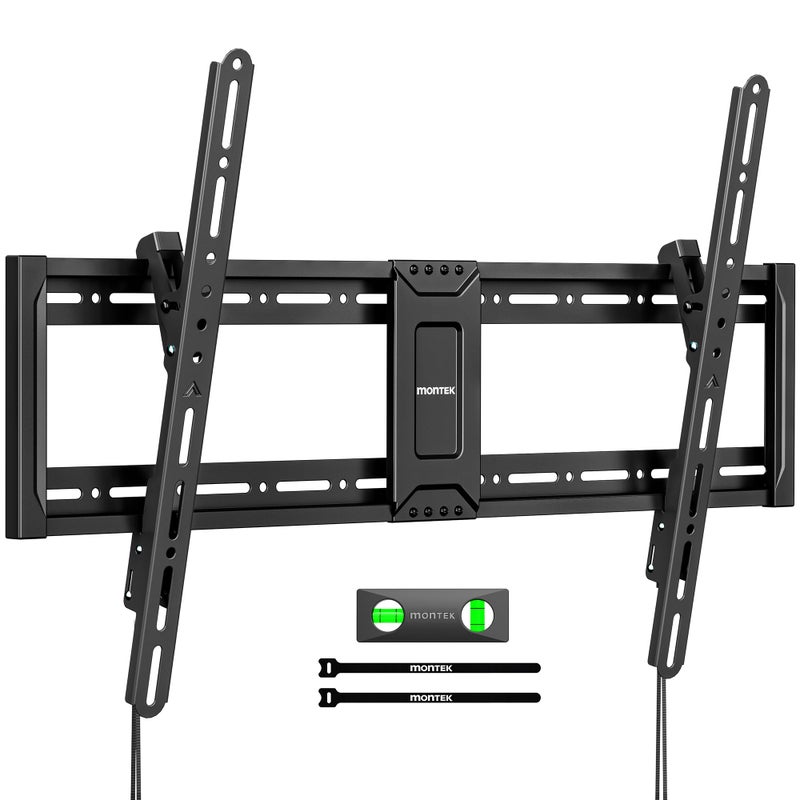 monTEK Heavy Duty Tilting TV Wall Mount for 43-95 Inch TVs, 200 lbs Capacity, 1.65" Slim Low Profile Wall Bracket, Max VESA 800x400mm Fits 16"/18"/24" Studs, Space-Saving for Large Flat & Curved TVs - Image 1