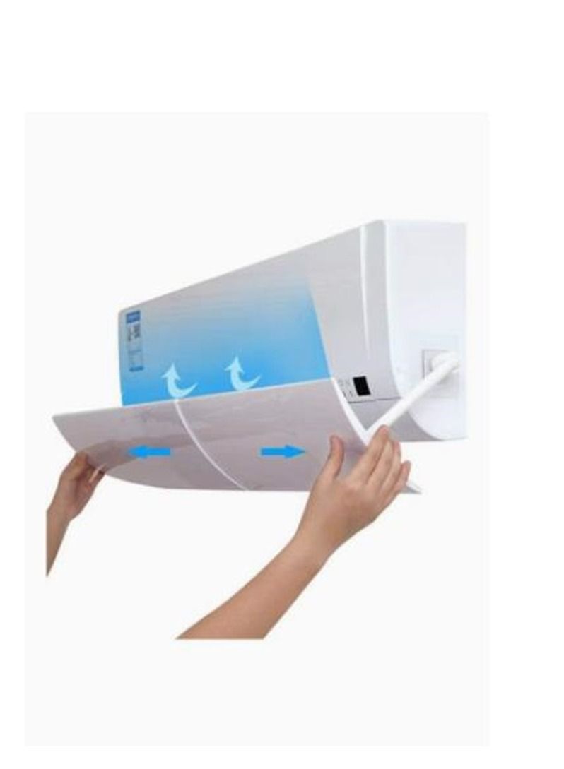 Adjustable Air Conditioner Cover Anti Direct Wind Deflector  White - Image 2