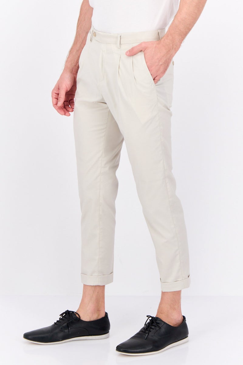 Sorbino سروال تشينو عادي للرجال، كريمي - Image 2