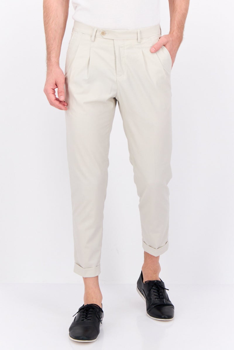 Sorbino سروال تشينو عادي للرجال، كريمي - Image 1