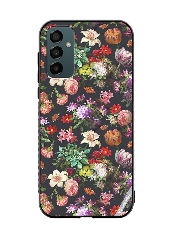 VR CREATIVE Protective Case Cover For Samsung Galaxy M23 Vintge Flower Design Multicolour - Image 1