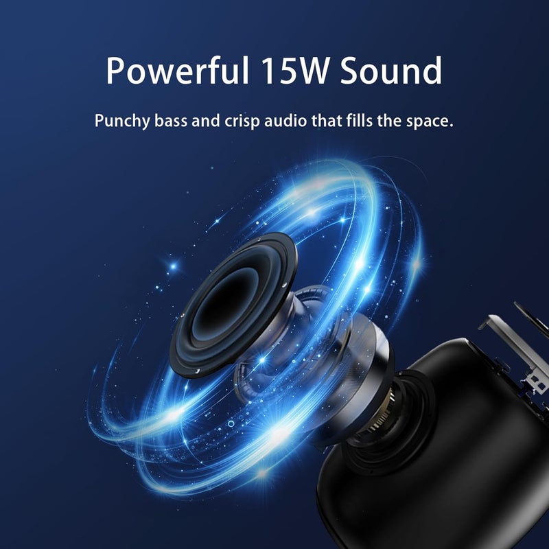 xdobo BMTL Rainbow Bluetooth Speaker, 15W Portable Wireless Speaker with Type-C Charging, Bluetooth 5.3, Deep Bass, IPX7 Waterproof, TF Card Support - Image 2