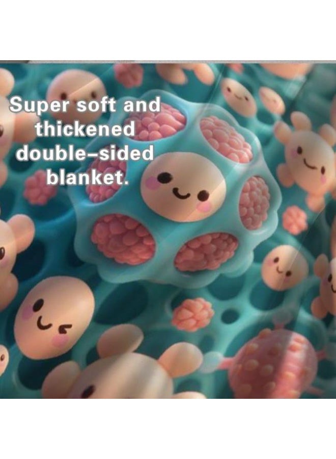 عام بطانية رقيقة من الفانيلا الكرتونية للأطفال أو الطلاب (دافئة ومريحة ومناسبة للنوم والألعاب) 100 سم * 150 سم - Image 5