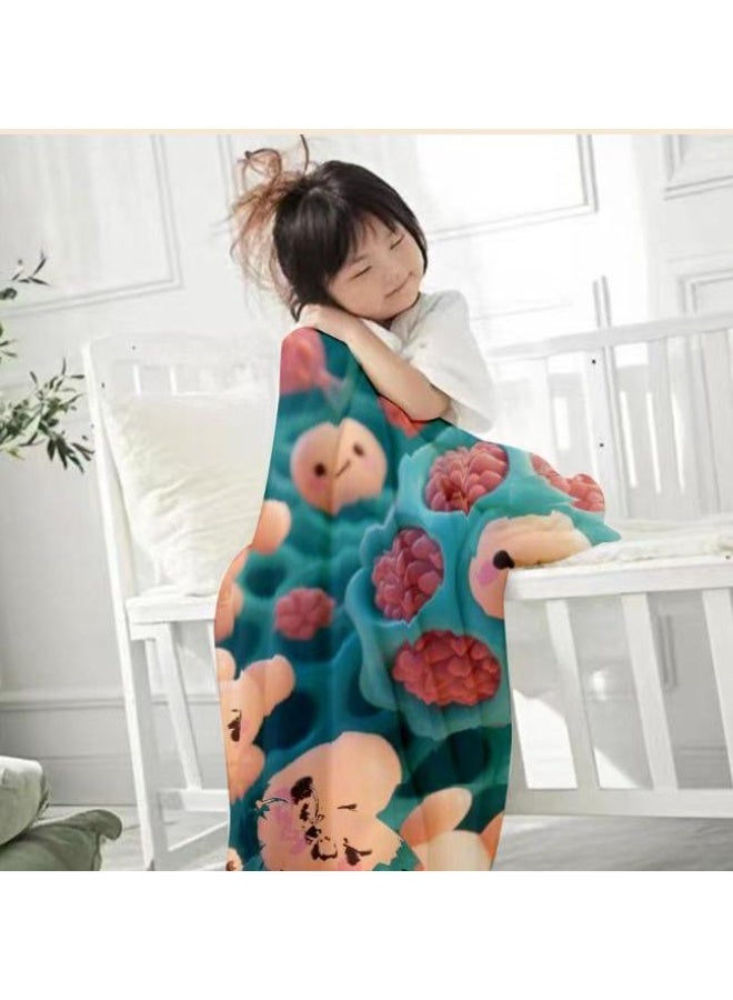 عام بطانية رقيقة من الفانيلا الكرتونية للأطفال أو الطلاب (دافئة ومريحة ومناسبة للنوم والألعاب) 100 سم * 150 سم - Image 1