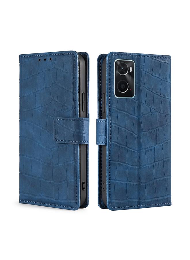 S-TOP Case For OPPO A36 4G / A76 4G Global Skin Feel Crocodile Magnetic Clasp Leather Phone Case - Image 2