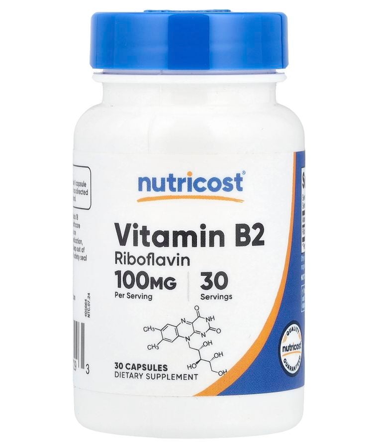 Vitamin B2 100 mg 30 Capsules