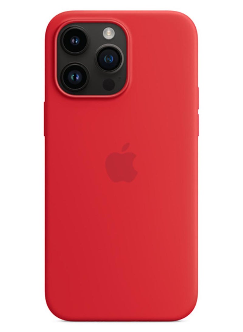 Apple iPhone 14 Pro Max Silicone Case with MagSafe (PRODUCT)RED - Image 1