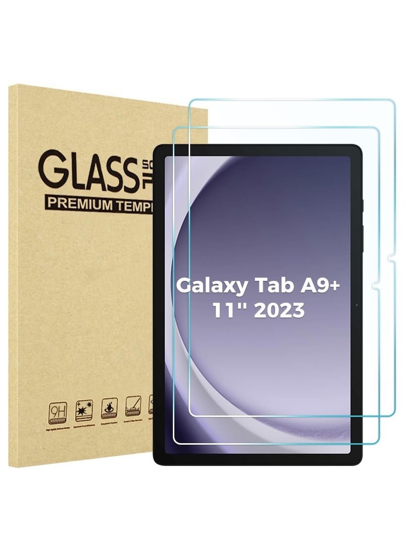 2 Pack Screen Protector for Galaxy Tab A9 Plus 11 Inch 2023 Tempered Glass Screen Film Guard for 11" Galaxy Tab A9+ Plus Tablet (SM-X210/X216/X218) - Image 1