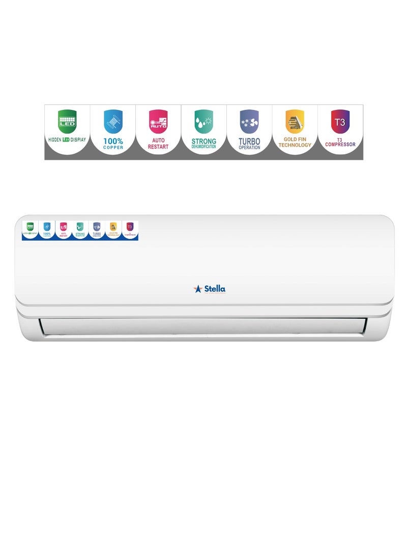 Stella Stella 1.5 Ton Split AC with 18000 BTU, Rotary T3 Compressor, Gold Fin Technology, Turbo Operation- SSAC18YEC  - Image 1