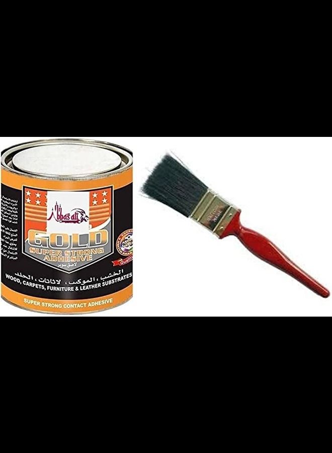 ABBASALI 650ml Contact Adhesive For Fixing Carpet,used For Wood,furniture & Leather Substrates With 3 Inch Paint Brush