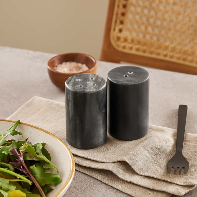 Pan Home Mison 2-Piece Marble Salt Pepper Shaker Dia4x9cm -Grey - Image 4