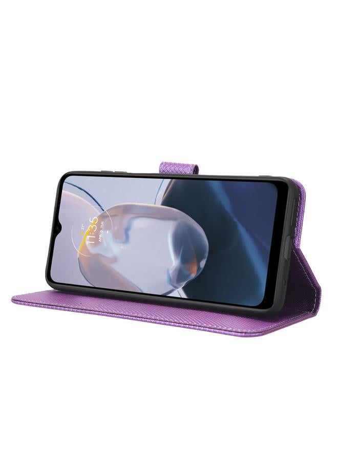 S-TOP Case For Motorola Moto E22 / E22i Diamond Texture Leather Phone Case - Image 4