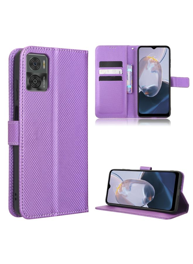S-TOP Case For Motorola Moto E22 / E22i Diamond Texture Leather Phone Case - Image 1