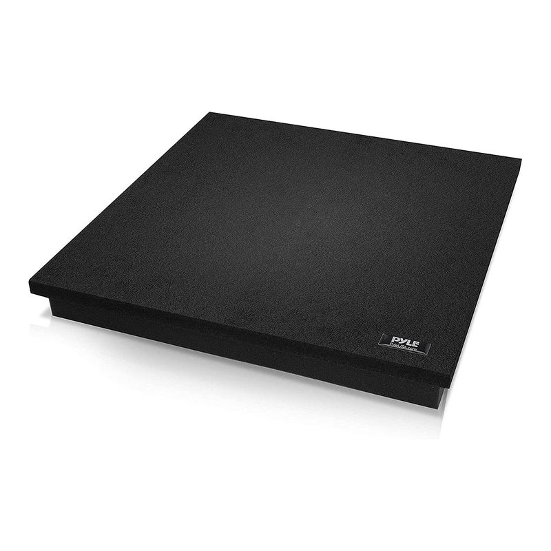 Pyle Sound Dampening Speaker Riser Foam - Audio Acoustic Noise Isolation Platform Pads Recoil Stabilizer w/ Rubber Base Pad For Studio Monitor, Subwoofer, Loud Speakers - PSI15 (15 x 15 x 1.8 Inch) - Image 1