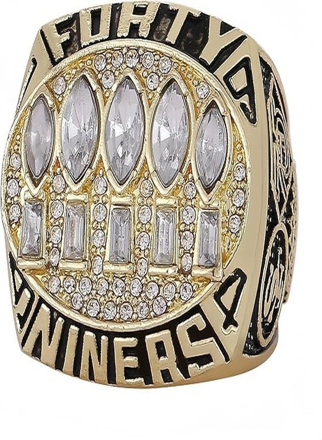 خاتم بطولة كرة القدم الوطنية لعام 1994 لفريق سان فرانسيسكو 49ers مع صندوق خشبي، هدية مثالية لعيد الميلاد وأعياد الميلاد (11) - Image 1
