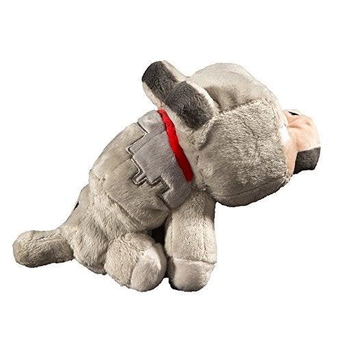 JINX Minecraft Baby Wolf Plush Stuffed Toy Gray 5 Tall - Image 5