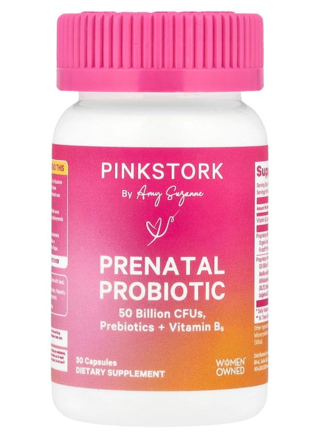 Pink Stork Prenatal Probiotic + Vitamin B6 30 Capsules 