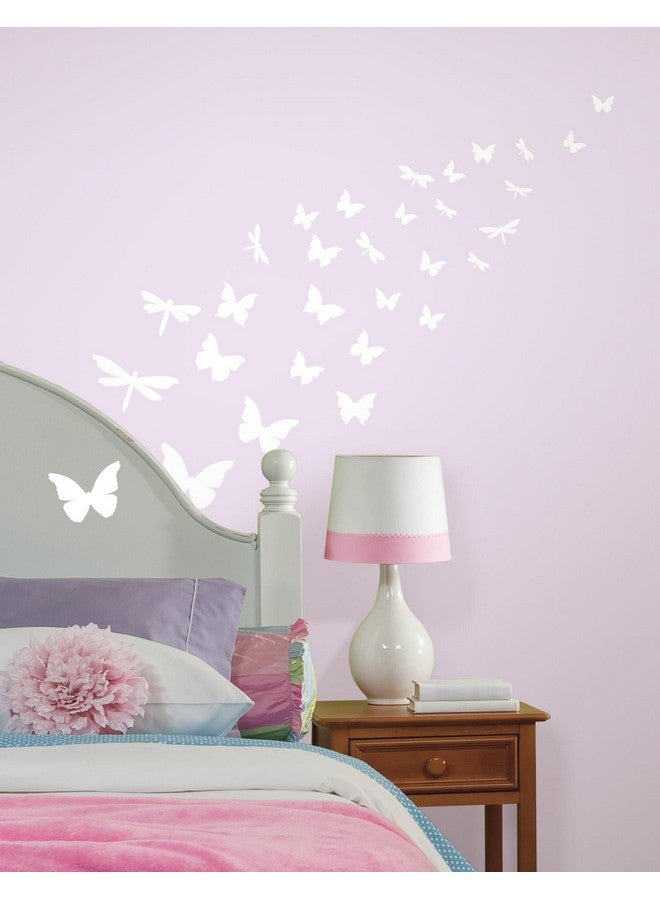 RoomMates RMK1706SCS Butterflies and Dragonflies Glow In The Dark Wall Decals , White - Image 2