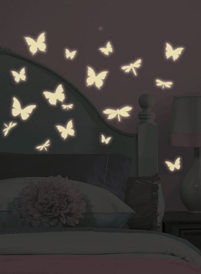 RoomMates RMK1706SCS Butterflies and Dragonflies Glow In The Dark Wall Decals , White - Image 3