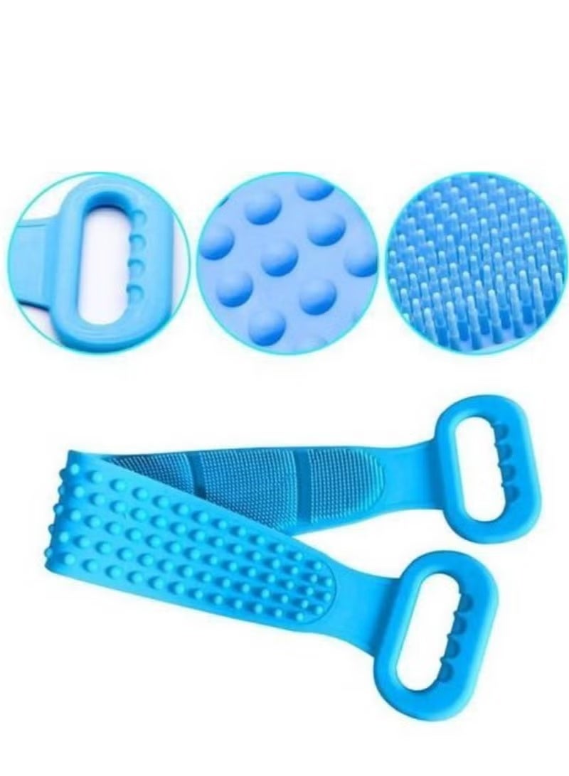 Long Silicone Back Scrubber For Shower, Back Cleaner, Silicone Shower Scrubber, Body Bath Brush, Exfoliating Loofah Brushes For Men and Women, Silicone Bath Scrubber, Double Sided (Color may very) - Image 2