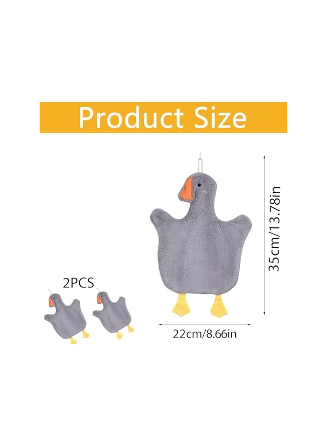 The Bros 2 Pcs Soft and Cute Duckling Towels, Quick Dry Kitchen Hand Towels for Home, Kitchen, Gym and Spa - Image 2