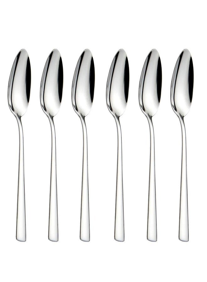 HISSF 6-Pieces Teaspoons Set Stainless Steel 18/0 Tea Spoons, 6.29 Inches For Home, Kitchen Restaurant, square handle - Image 1