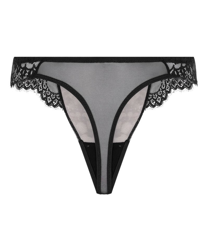 hunkemoller Lace Detail High Waist Thong - Image 5