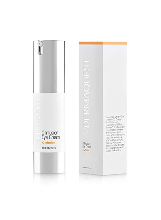 DermaQuest C Infusion Hydrating Revitalizing Eye Cream Eye Bags Reducer Eye Puffiness Treatment Under Eye Cream For Dark Circles 05 oz - Image 1