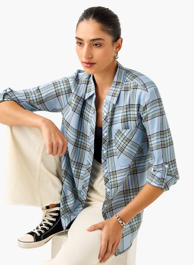 لي كوبر قميص لي كوبر كاروهات بقصة عادية وأكمام طويلة - Image 1