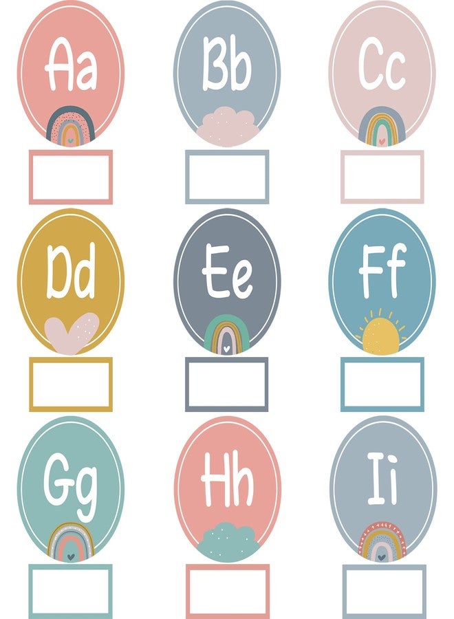 BelleAngle 126pcs Word Wall Bulletin Board Set Boho Rainbow Alphabet Education Posters Word Wall Letters for Classroom Decoration Supplies - Image 1