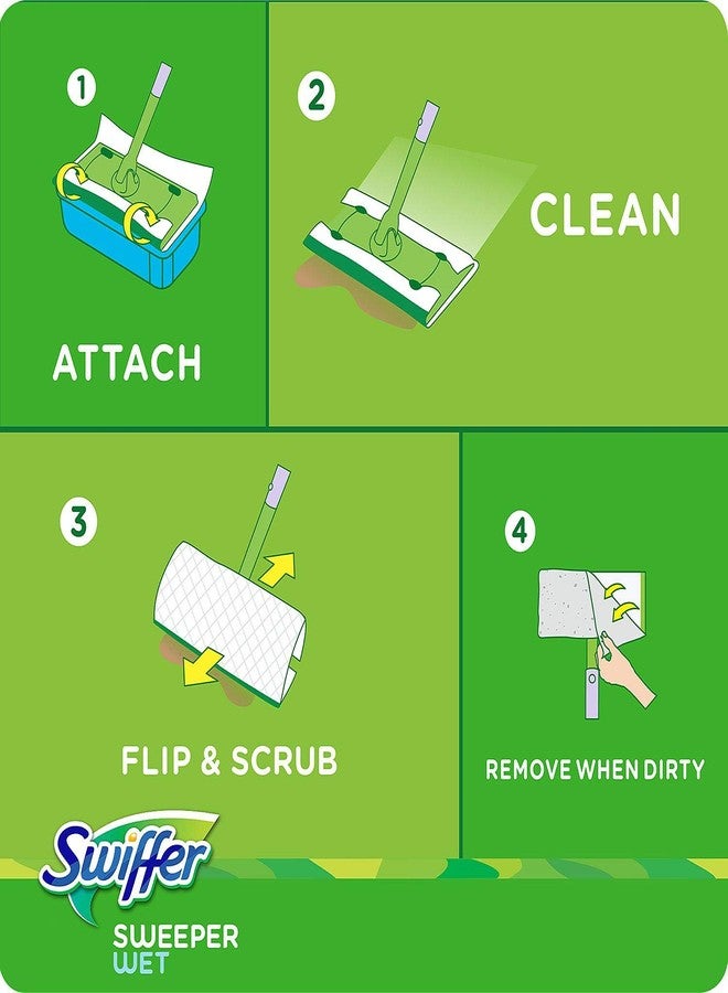 Swiffer استبدال مناديل مبللة سويفر سويبر، أبيض 64 قطعة - Image 2