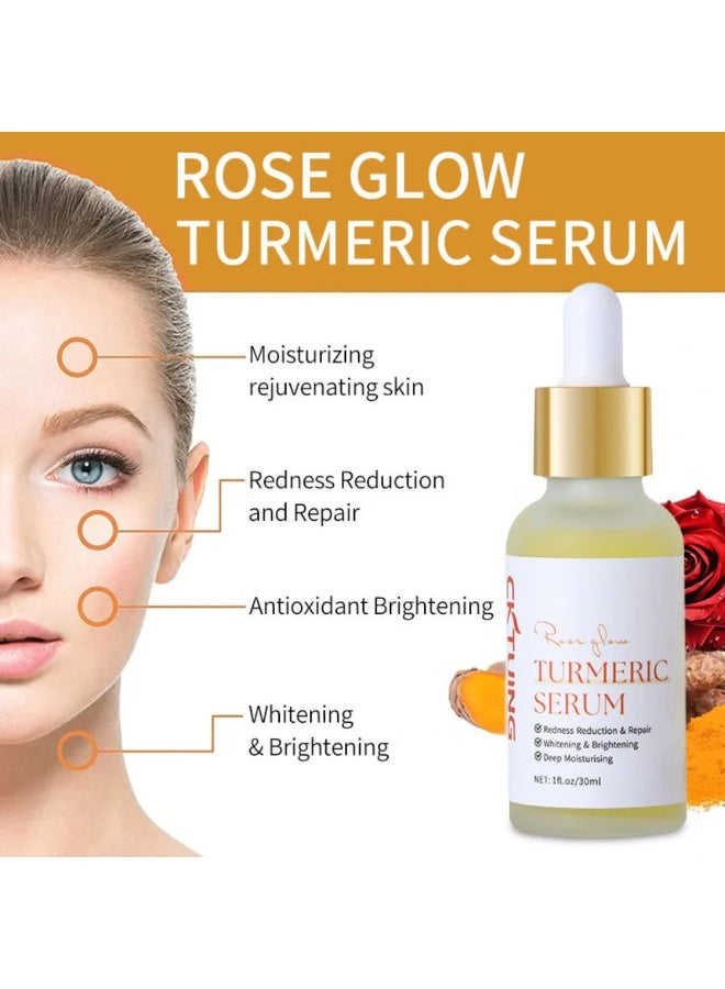 CKTUING Turmeric Serum for Dark Spots 1 Fl Oz, Turmeric Dark Spot Corrector Serum for Face & Body, Anti Aging Facial Serum, Reduces Hyperpigmentation, Age Spots, Sun Spot, Improve Skin Tone - Image 4