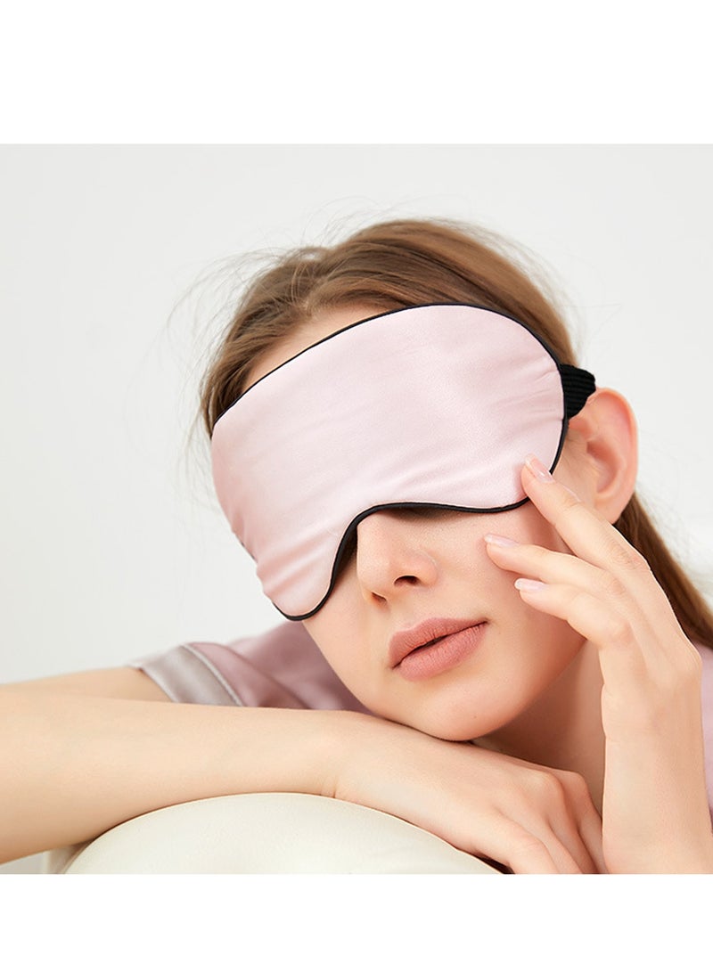 19 Momme 100% Pure Mulberry Silk Sleep Eye Masks, Filled with Pure Mulberry Silk, Effective Shading Luxury Eye Shade with Soft Adjustable Strap(Pink) - Image 2