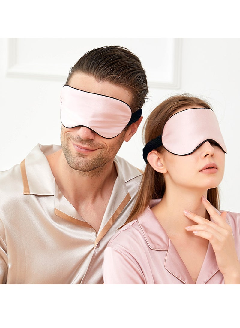 19 Momme 100% Pure Mulberry Silk Sleep Eye Masks, Filled with Pure Mulberry Silk, Effective Shading Luxury Eye Shade with Soft Adjustable Strap(Pink) - Image 3