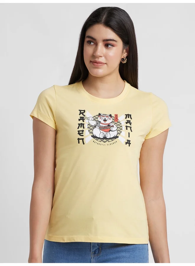 Women Typography Printed T-Shirt